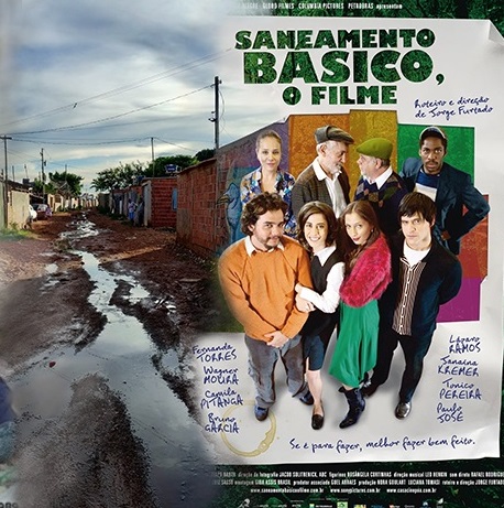 Em montagem de Eduarda Mafra, realidade e ficção sobre o tema do saneamento básico. Foto: Ricardo Moretti. Cartaz cedido pela Casa de Cinema de Porto Alegre