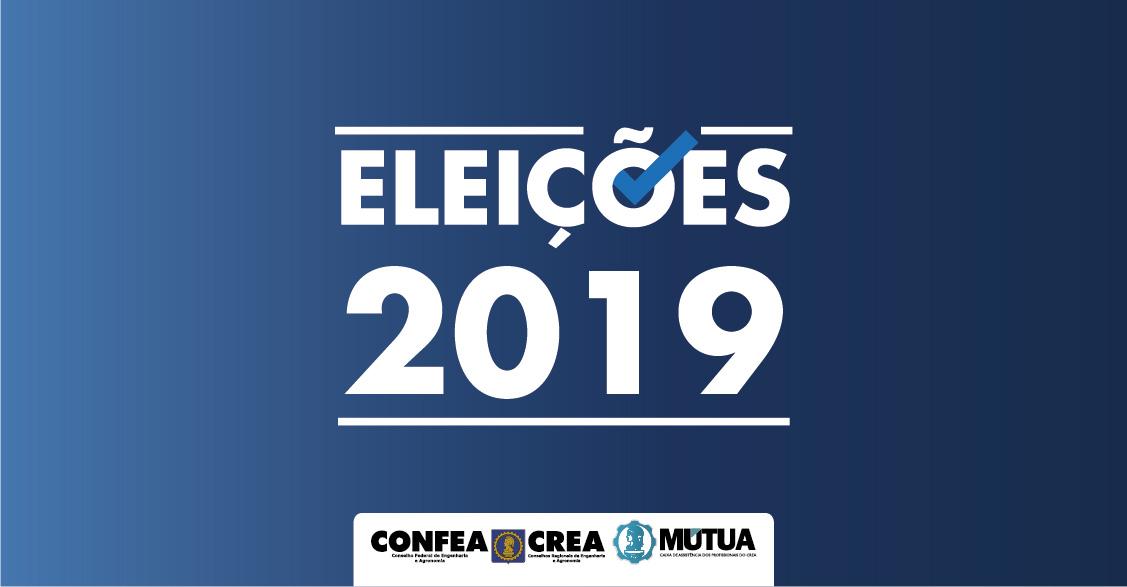 Selo das eleições 2019 do Confea/Crea