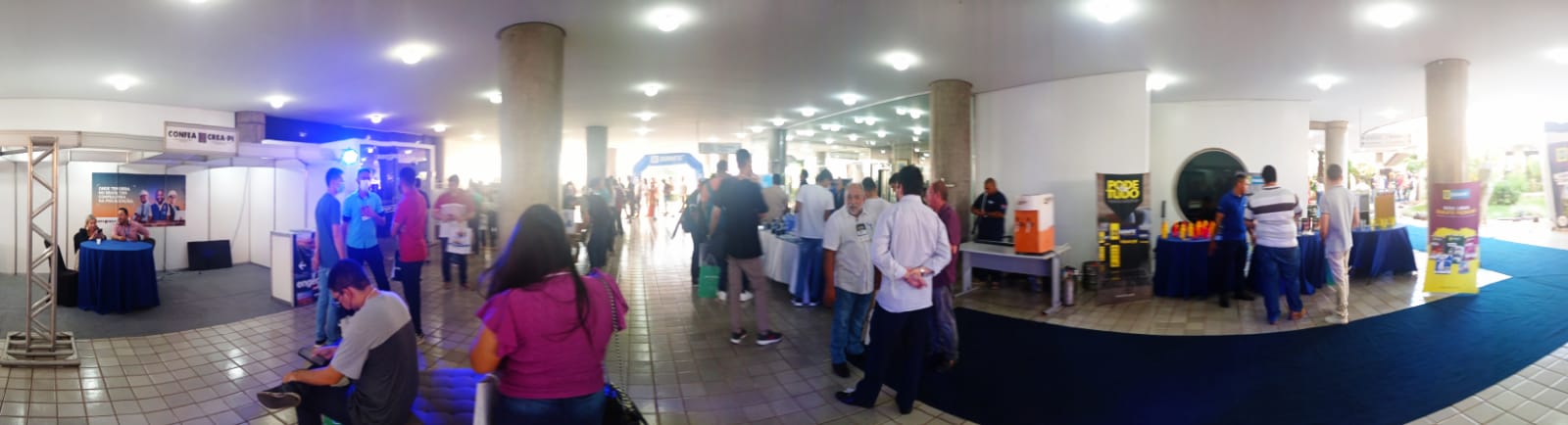 Panorâmica dos estandes da Semana, na Federação das Indústrias do Estado do Piauí (Fiepi)