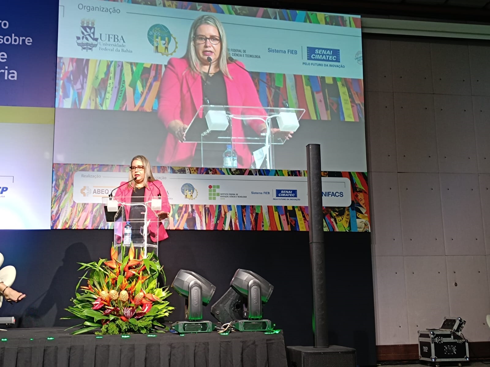 Conselheira federal Michele Costa no Cobeq