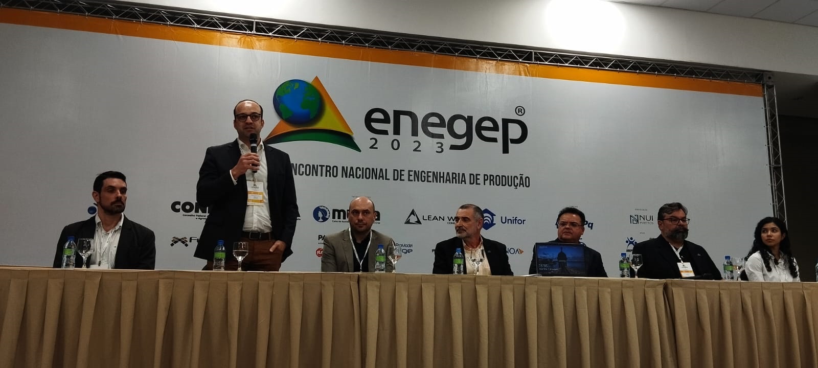 Representante do Sistema Confea/Crea no evento, presidente do Crea-CE, eng. civ. Emanuel Mota, participou da abertura do Encontro Nacional da Engenharia de Produção, em Fortaleza