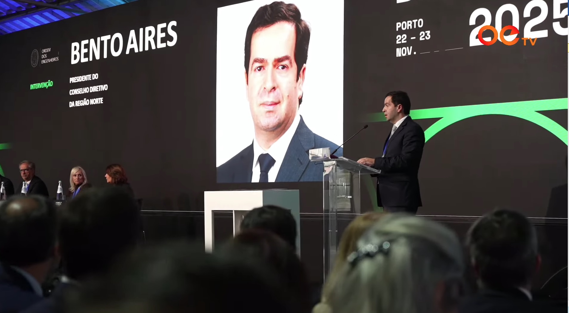 Presidente do Conselho Diretivo da Região Norte, eng. Bento Aires