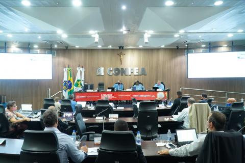 Segunda reunião ordinária das câmaras de engenharia de Segurança do Trabalho, realizada no plenário do Confea
