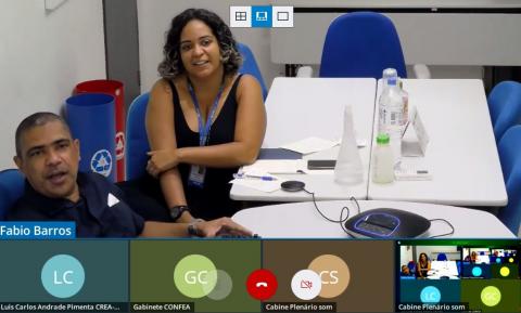 Fábio Barros e Jaqueline Santana descrevem o atendimento virtual do Crea-BA