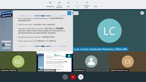 Detalhe da apresentação do Crea-MG