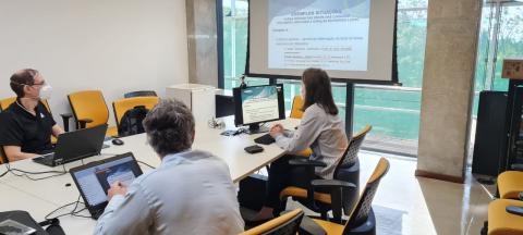 Analista da Gerência Técnica do Confea, Kátia Merlo, em seu painel no Entec