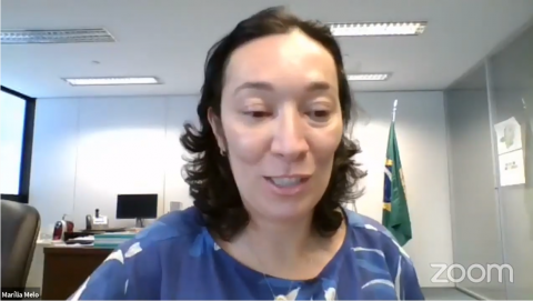 A secretaria estadual de Meio Ambiente, eng. civ. Marília Melo discorreu sobre o tema do Marco do Saneamento