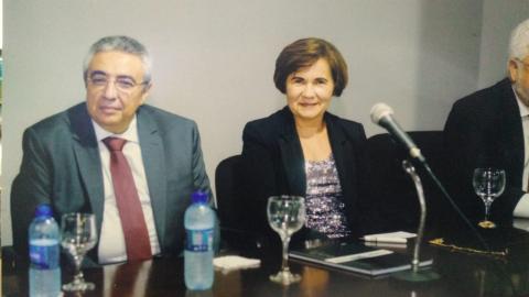 Aragão e a ex-presidente do Crea-PB, Giucélia Figueiredo: valores