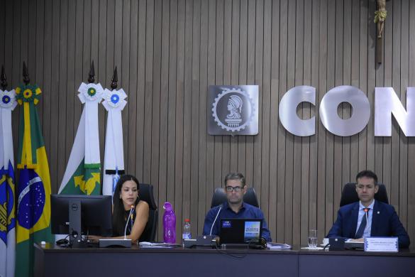 Coordenada pelo presidente do Crea-GO, eng. civ. Lamartine Moreira, reunião da ConSoea contou com as participações da secretária Executiva do evento, Sílvia Girardi, e do chefe do setor de Relações Públicas do Confea, Marcos Magalhães