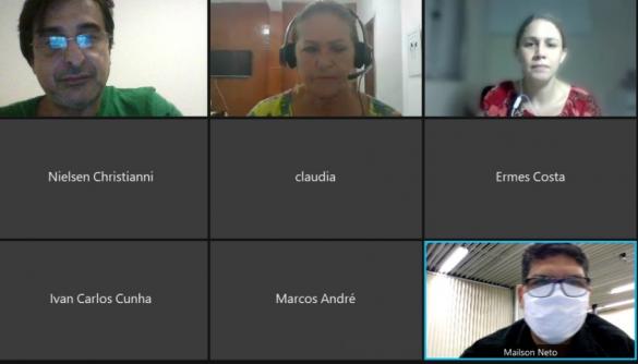 Participantes da reunião virtual entre o Crea-PE e a CCEEE