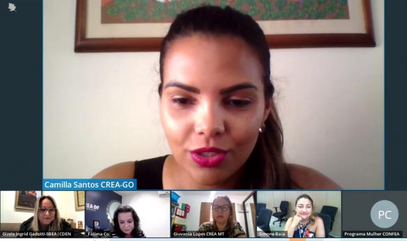 As atividades do Programa Mulher do Crea-GO foram apresentadas pela coordenadora engenheira civil Camilla Santos