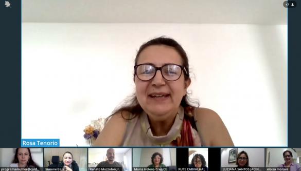 Presidente do Crea-AL e mediadora da reunião, eng. civ. Rosa Tenório