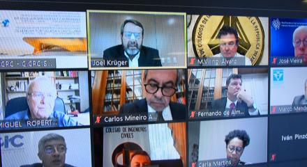 tela com integrantes de reunião