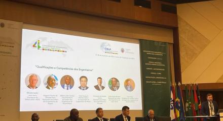 Presidente do Confea, eng. civ. Joel Krüger, durante a cerimônia de criação da nova entidade 