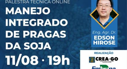 carta divulga palestra online sobre manejo integrado de pragas da soja