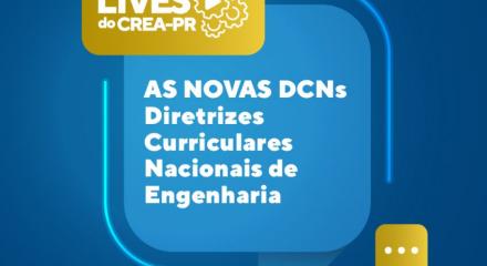 Cartaz anuncia live sobre novas diretrizes curriculares de engenharia