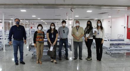 equipe do Crea-DF visitam hospital de campanha de Brasília
