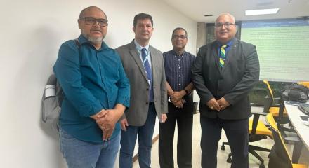 Representantes do Crea-MA e o presidente em exercício do Confea, eng. eletric. Evânio Nicoleit e o conselheiro federal eng. eletric. Genilson Pavão