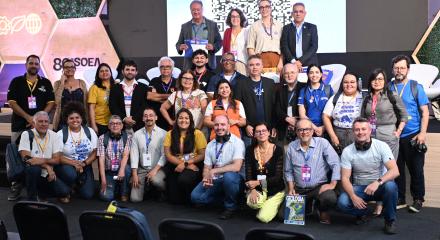 Participantes do painel que apresentou algumas das contribuições da Geologia e da mineração para o agronegócio