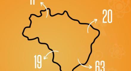 Arte indica quantidade de cidades por regiões do país