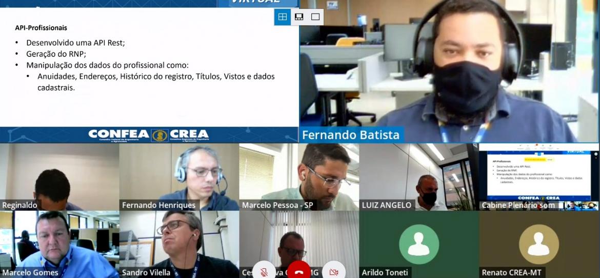 Assessor da GTI do Confea, Fernando Batista