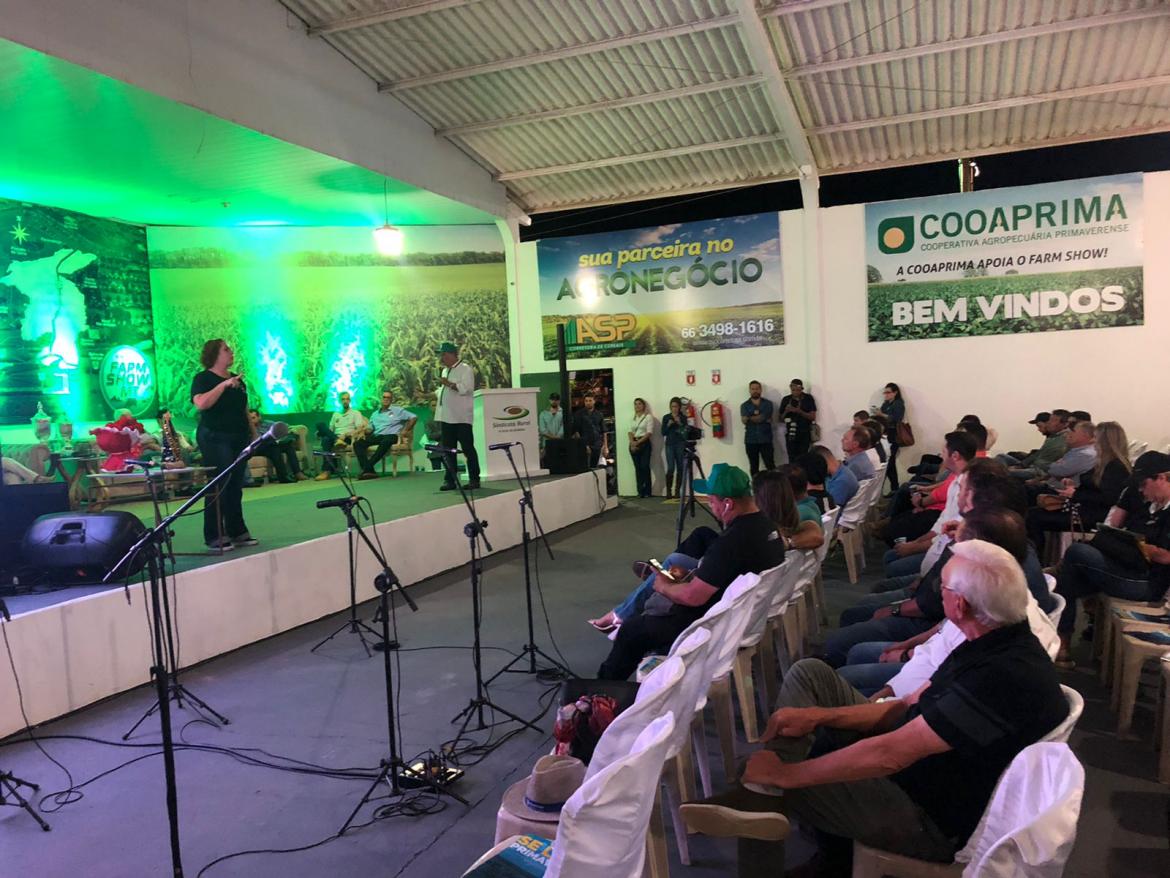 Abertura da Farm Show MT, em Primavera do Leste: estimativa de público de 50 mil pessoas em evento que volta após dois anos de interrupção