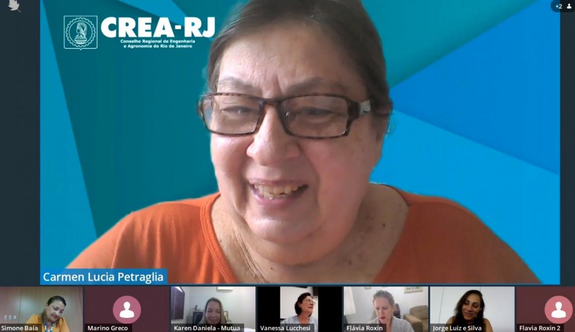 Coordenadora do Programa Mulher do Crea-RJ, Carmen Lucia Petraglia