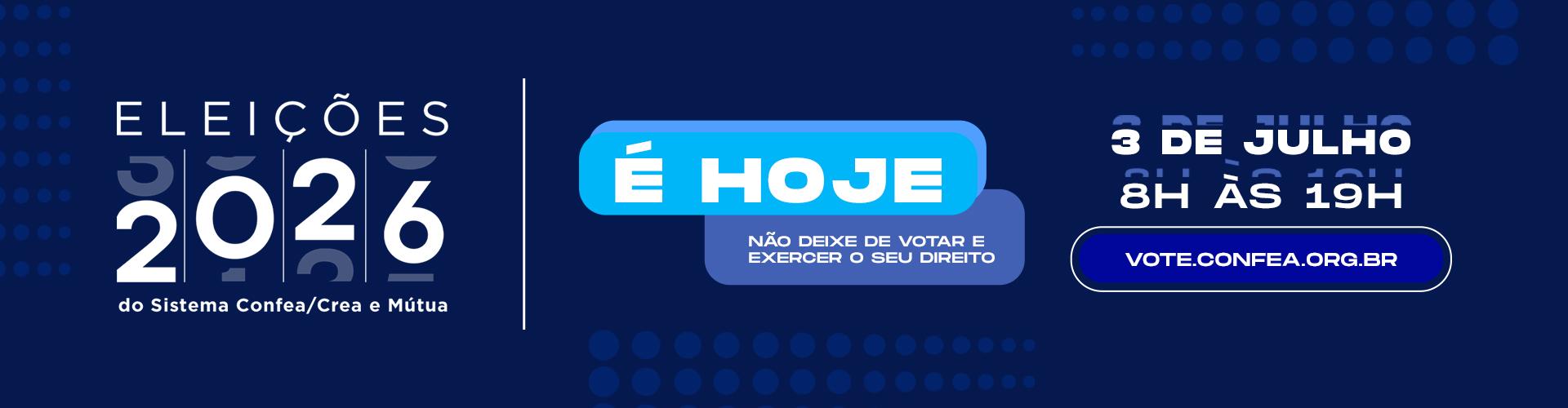Eleições 26 - é hoje