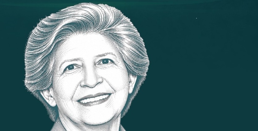 Detalhe em torno da arte ilustrativa sobre foto da engenheira civil Veridiana Bragança, uma das homenageadas com a inscrição no Livro do Mérito